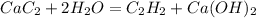 CaC _{2} +2H _{2} O=C _{2} H _{2} +Ca(OH) _{2}