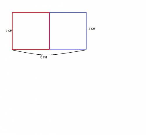 Периметр квадрата 12 см. из двух таких квадратов составили прямоугольник. найди периметр прямоугольн