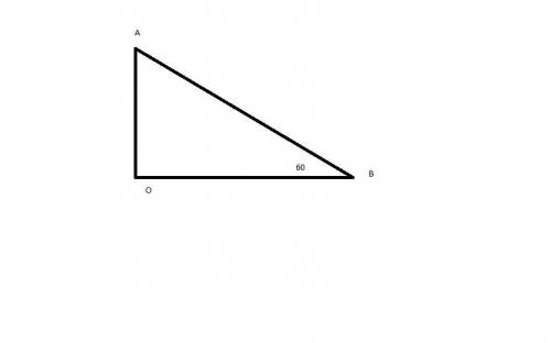 20 . похила ab завдовжки 4√3 см утворює з площиною кут 60°.знайдіть ao- відстань від кінця похилої.
