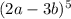 (2a -3b)^{5}