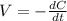 V = -\frac{dC}{dt}