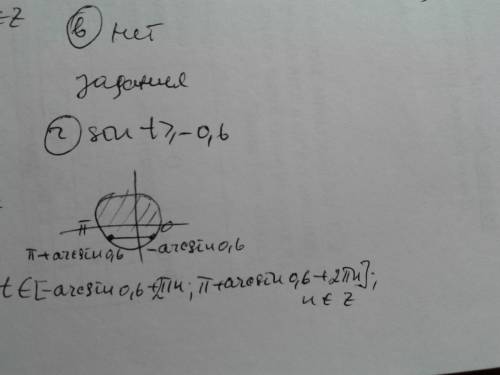 Решение тригонометрических неравенств: а) cos t < =-√2/2 б) sin t > = -1/2 в) cos пи2/3 г) sin