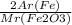 \frac{2Ar(Fe)}{Mr(Fe2O3)}