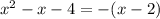 x^2-x-4=-(x-2)