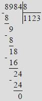 Как разделить в столбик 8984 разделить на 8