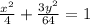 \frac{x^2}{4}+\frac{3y^2}{64}=1