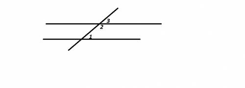 При пересечении двух параллельных прямых секущей образовались внутренние односторонние углы один из