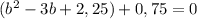 (b^2 - 3b+2,25)+0,75=0