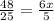 \frac{48}{25} = \frac{6x}{5}