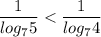 \dfrac{1}{log_75}