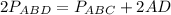 2P_{ABD} = P_{ABC}+2AD