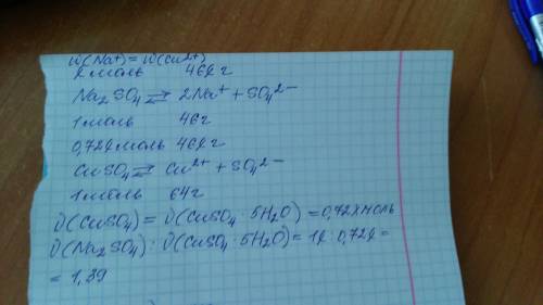 Вкаком молярном соотношении следует смешать пентагидрат сульфата меди и сульфат натрия, чтобы при ра