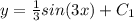 y=\frac{1}{3}sin(3x)+C_1