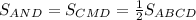 S_{AND}=S_{CMD}=\frac{1}{2}S_{ABCD}