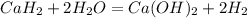 CaH_{2} + 2H_{2}O = Ca(OH)_{2}+ 2H_{2}