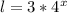 l=3*4^{x}