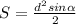 S=\frac{d^2sin \alpha}{2}