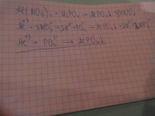 Al(no3)3+h3po4 напишите полное и сокращенное ионное уравнение