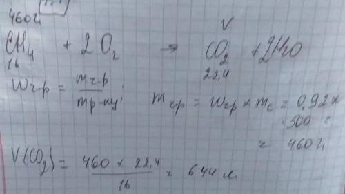 3)определить объем со2 оксида углерода 4 который образуется при сжигании метана массой 500 г содержа