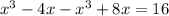 x^3-4x-x^3+8x=16