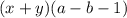 (x+y)(a-b-1)