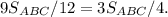 9S_{ABC}/12=3S_{ABC}/4.