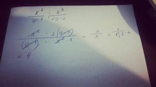 Выражение х^2/у-1: х^3/2у-2,при х=0,5,у=-3