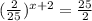 ( \frac{2}{25} ) ^{x+2}= \frac{25}{2}