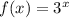 f(x)=3^x