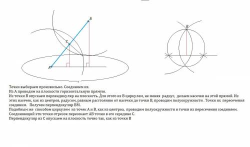 Точкм а лежит в плоскости (а), точка в вне этой плоскости. через точки а и в провести прямую. начерт