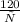 \frac{120}{х}