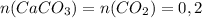 n(CaCO_3)=n(CO_2)=0,2