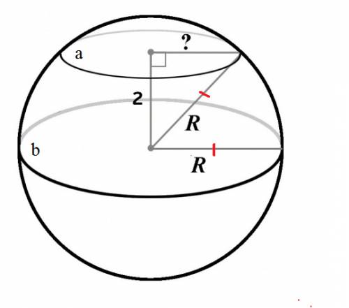 Две параллельные плоскости, расстояние между которыми равно двум,пересекают шар.одна из плоскостей п