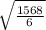 \sqrt{ \frac{1568}{6} }