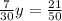 \frac{7}{30}y= \frac{21}{50}