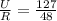 \frac{U}{R} = \frac{127}{48}