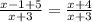 \frac{x-1+5}{x+3}=\frac{x+4}{x+3}