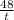 \frac{48}{t}