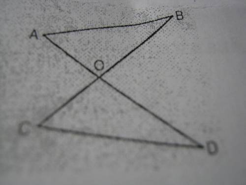 Дано ao=co bo=do доказать , что δ aob=δ cod.