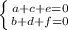 &#10; \left \{ {{a+c+e=0} \atop {b+d+f=0}} \right.