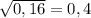 \sqrt{0,16}=0,4