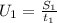 U_1= \frac{S_1}{t_1}