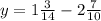 y=1 \frac{3}{14}-2 \frac{7}{10}