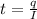 t= \frac{q}{I}