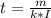 t = \frac{m}{k*I}