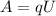 A=qU