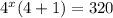 4^{x} (4+1) =320