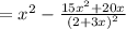 = x^{2} - \frac{15x^2+20x}{(2+3x)^2}