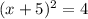 (x+5)^2=4