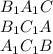 B _{1}A_{1}C \\&#10;B_{1}C_{1}A \\ &#10;A_{1}C_{1}B